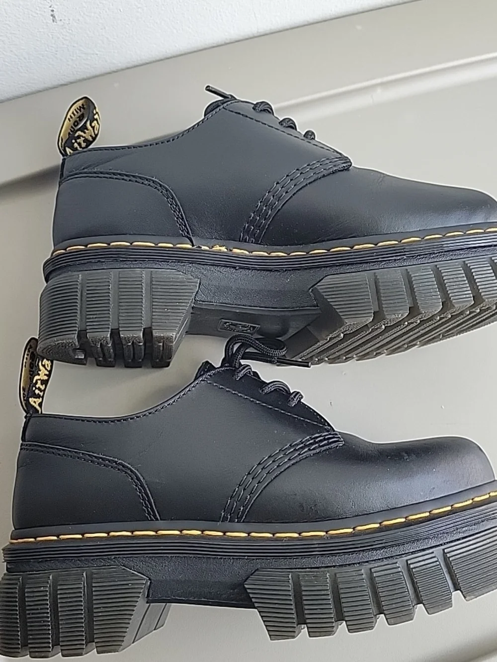 Dr. Martens‎ Women's Size 7 Audrick 3 Eye Shoe Black Platform Chunky Doc